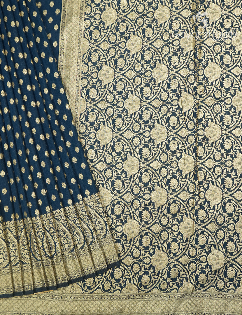 Banaras Georgette Saree in Navy Blue