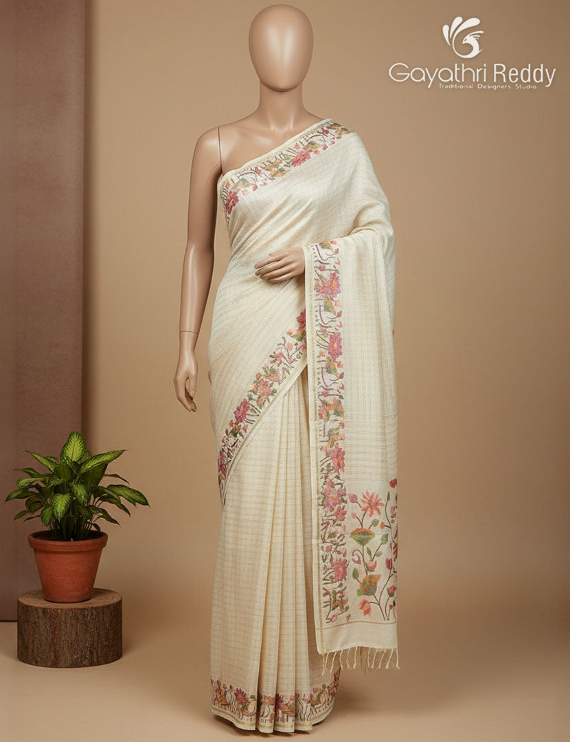 KHADI SILK WORK SAREE-KSW42