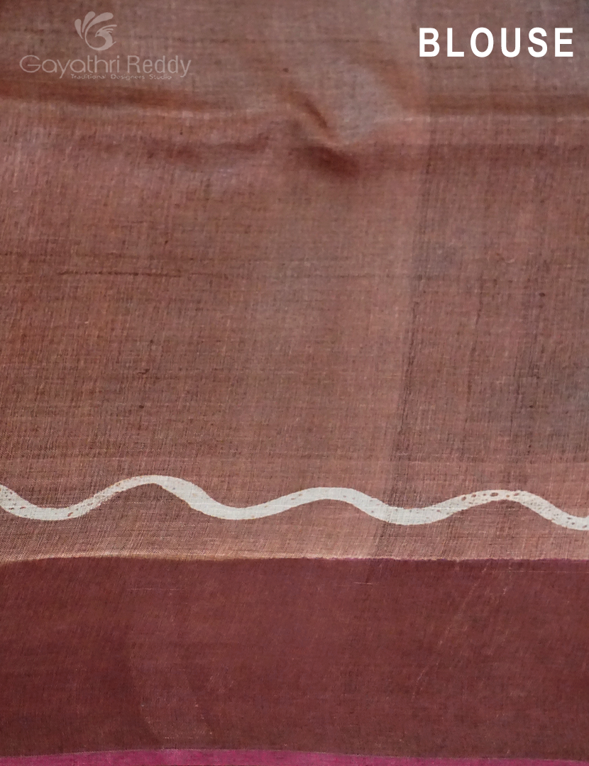 PURE DESI TUSSAR SILK HAND PAINTED-TS781