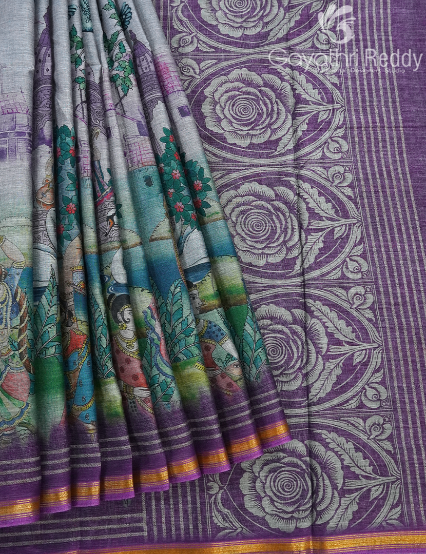 CHANDERI PRINTED SAREE-CHS255