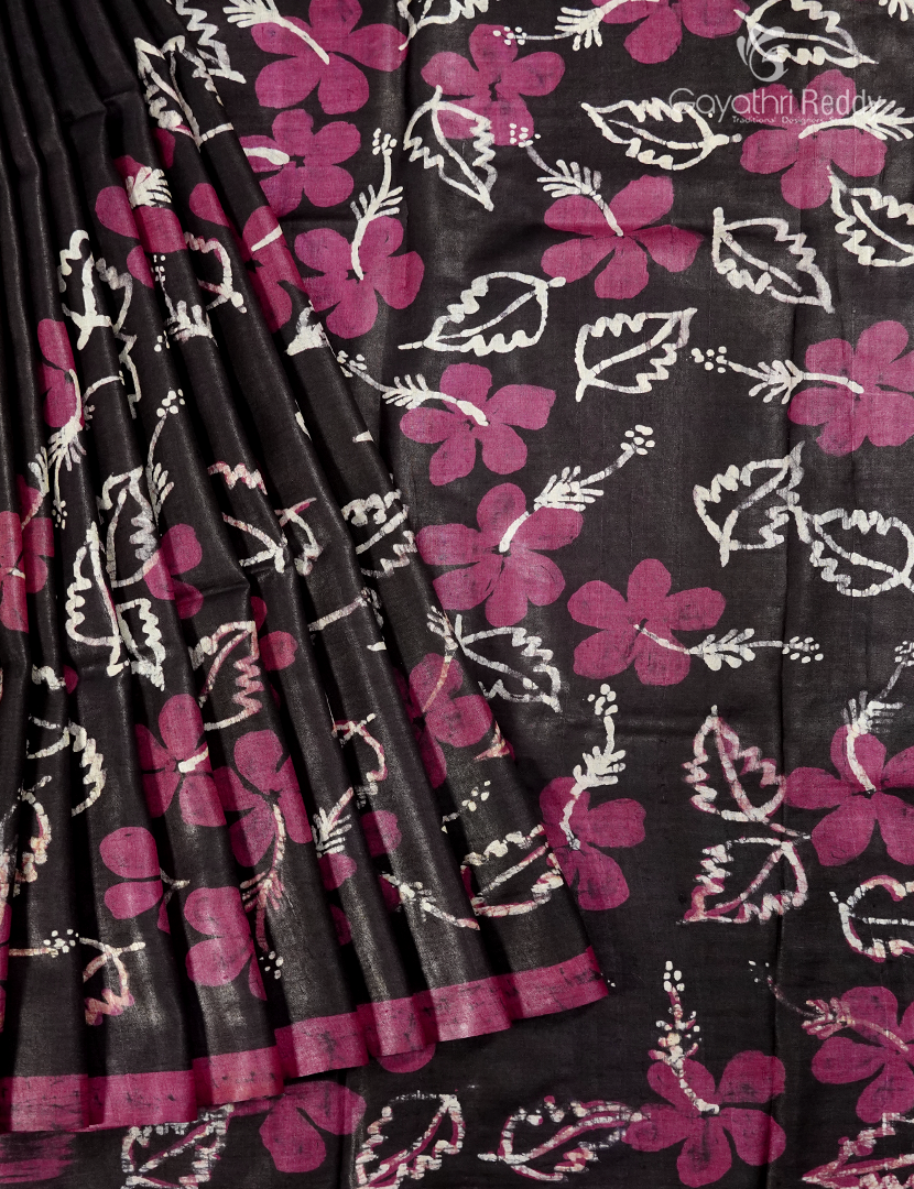 PURE DESI TUSSAR PRINTED SAREE-TS1582