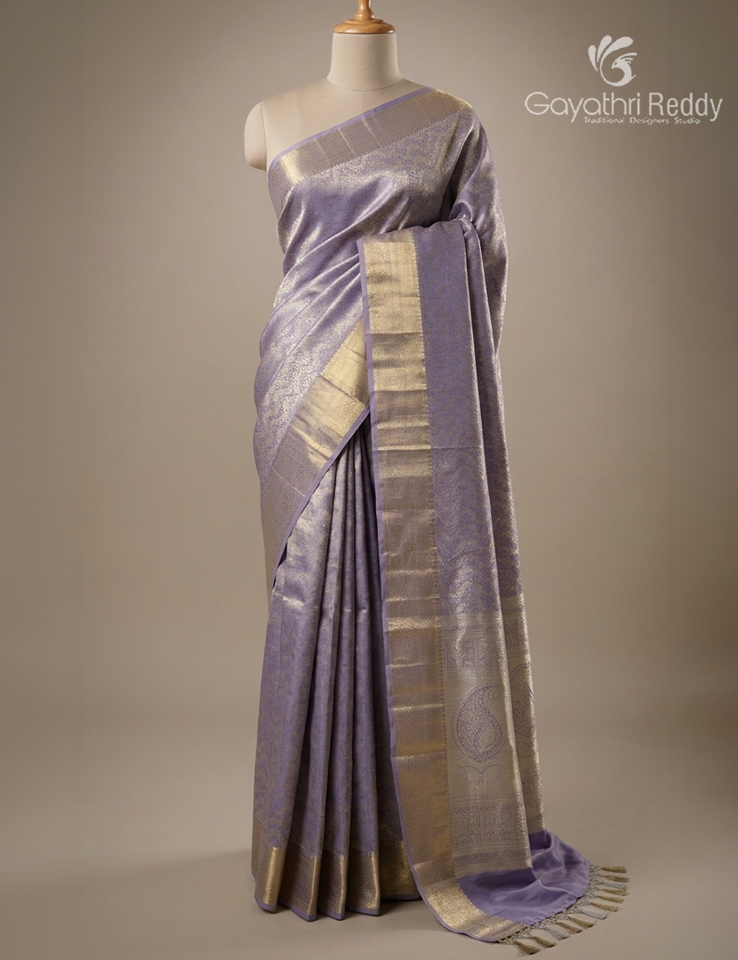 Semi Kanchipuram Silk Saree in Pastel Lavender