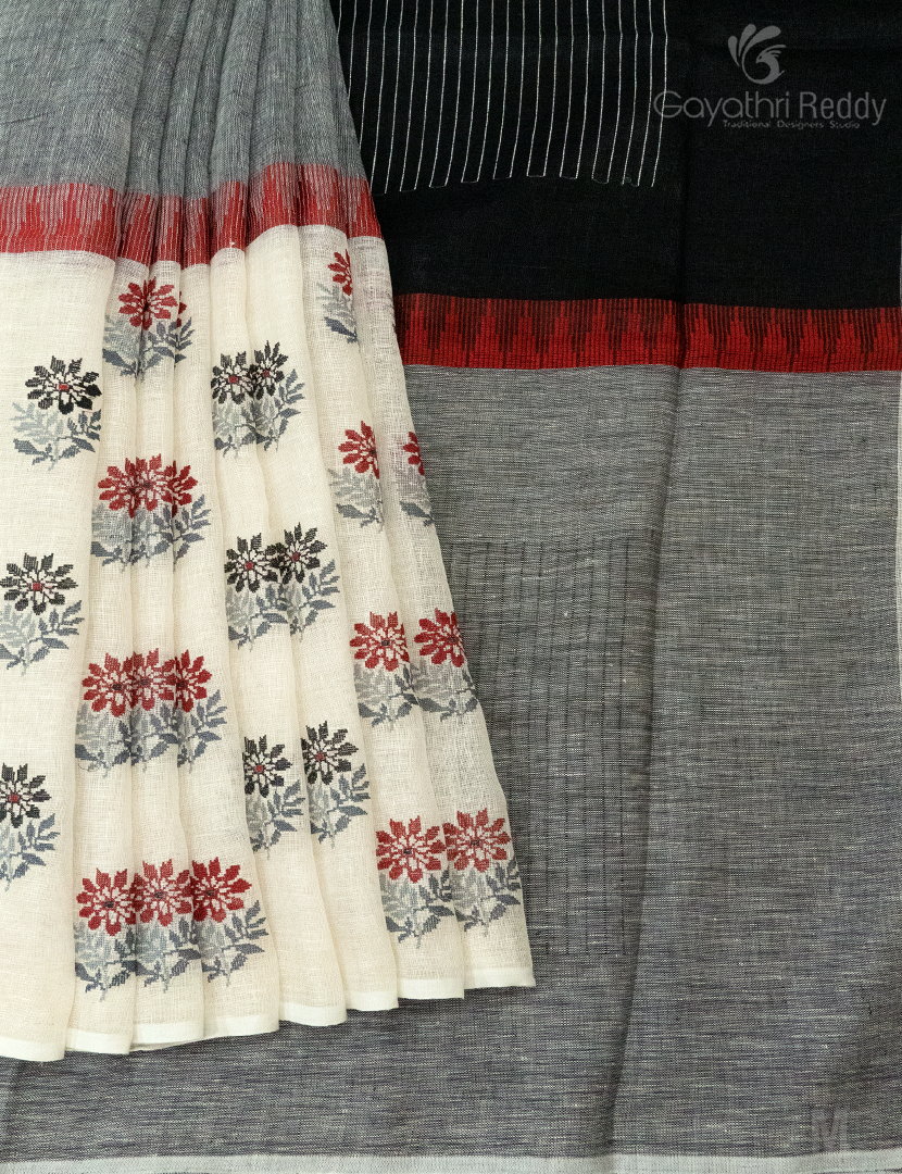 PURE LINEN SAREE-L1350