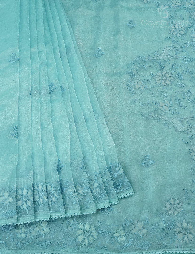 GLASS ORGANZA HANDWORK SAREE-FO716