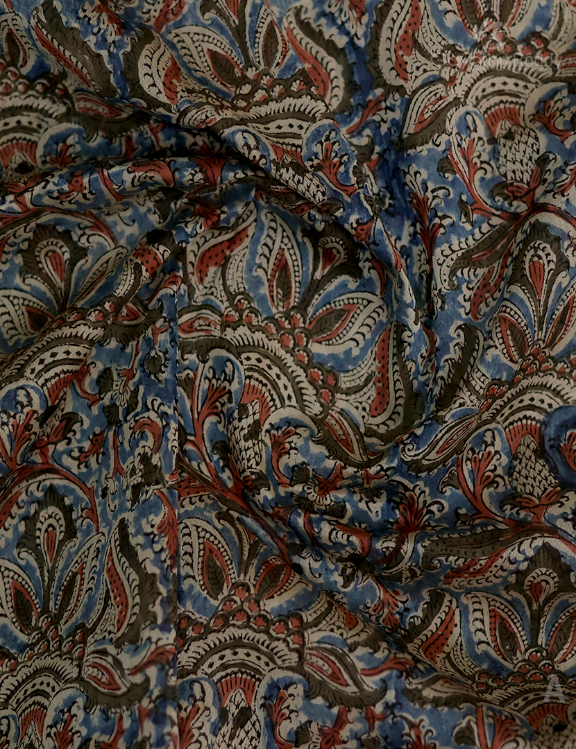 PURE KALAMKARI CHANDERI-KCS42