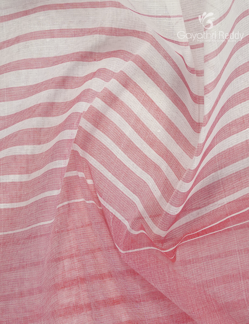 Pure Handloom Cotton Saree in Cream and Baby Pink