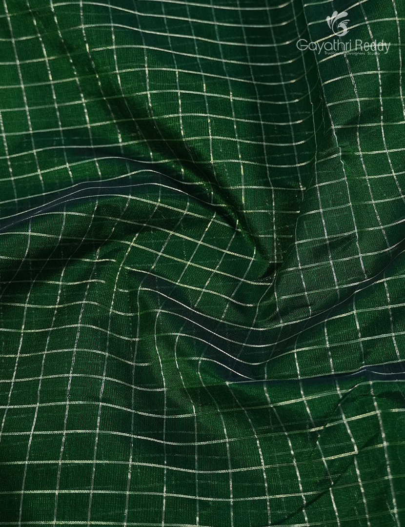 Pure Arani Sico Saree in Bottle Green