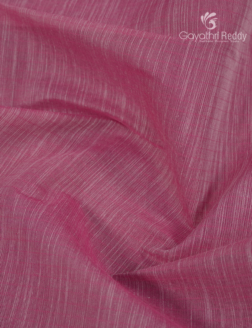 Pure Handloom Cotton Saree in Lotus Pink