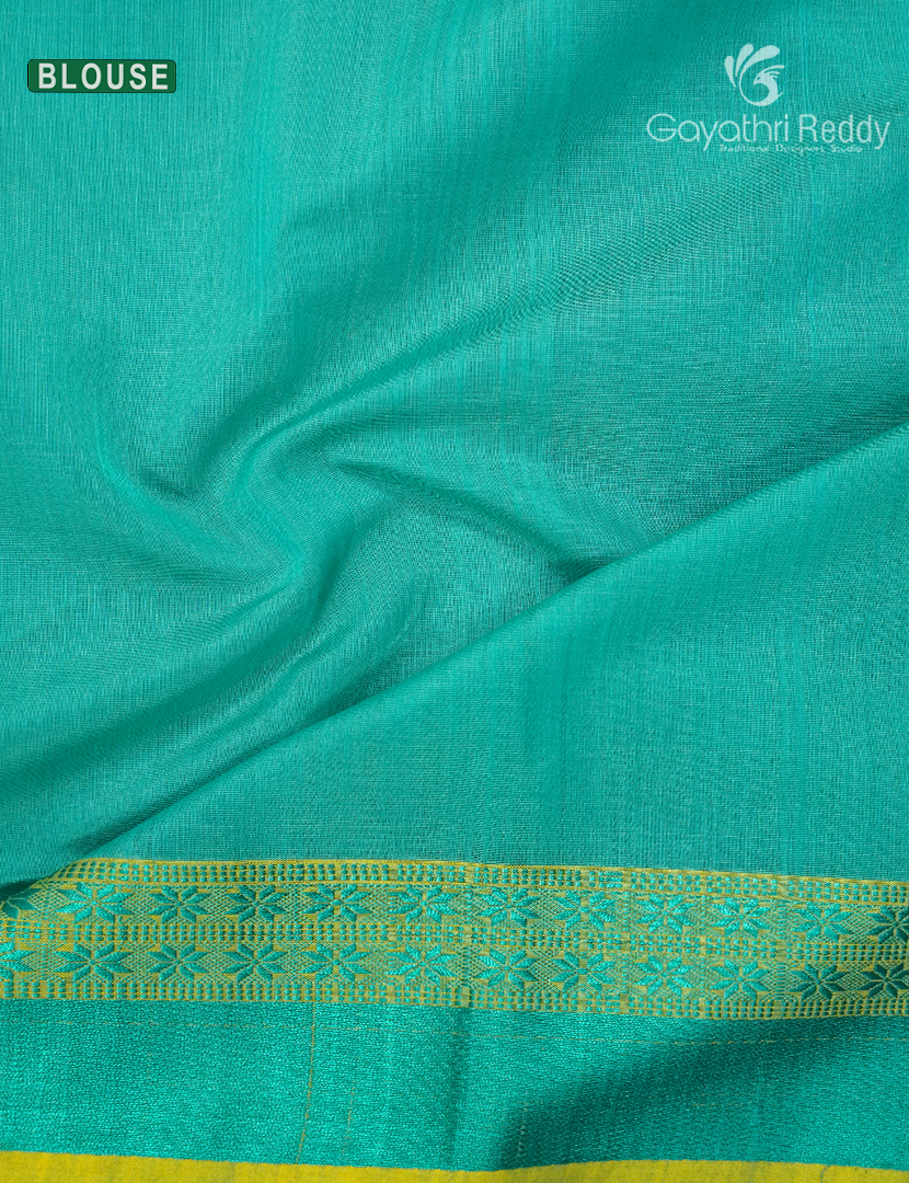 Pure Chanderi Sico Saree in Neon Green