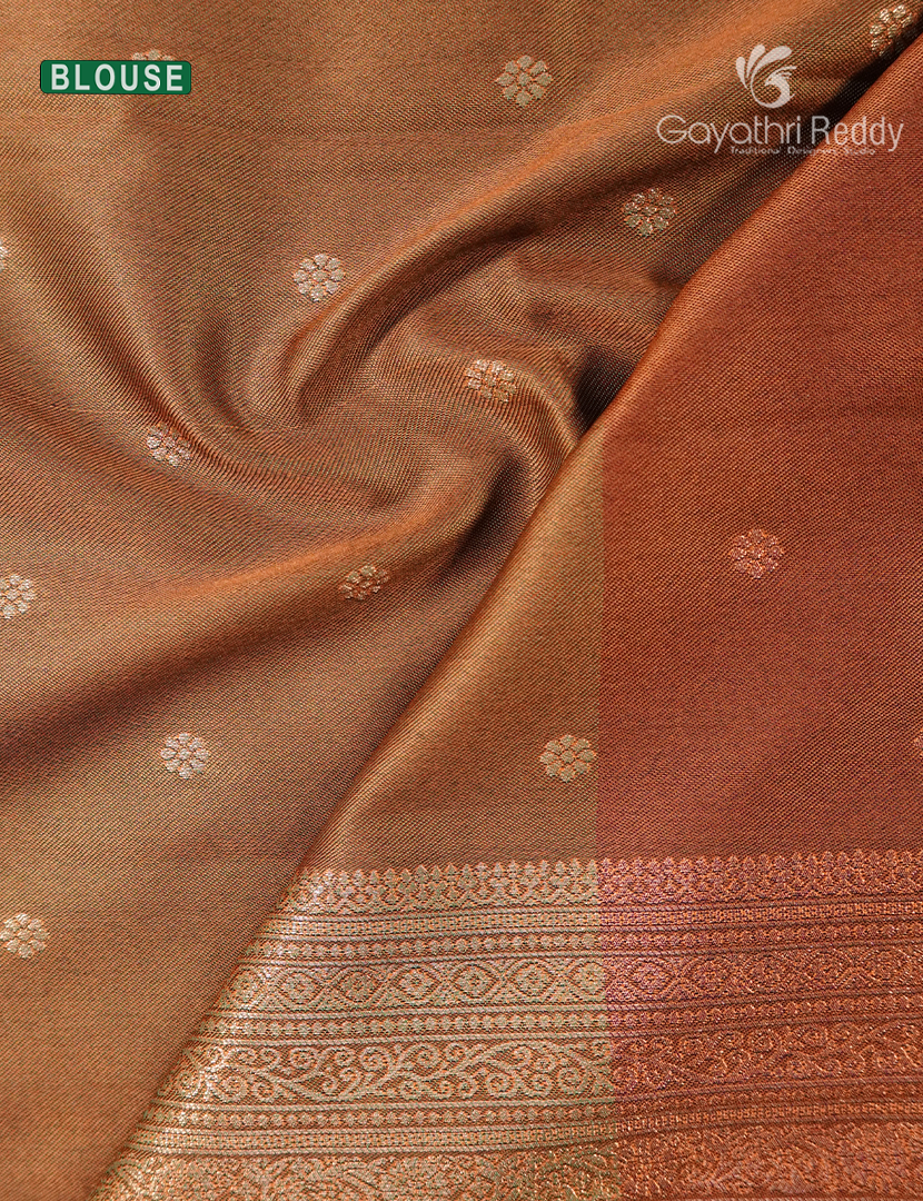 Semi Kanchipuram Art Silk Saree in Dry Mehendi