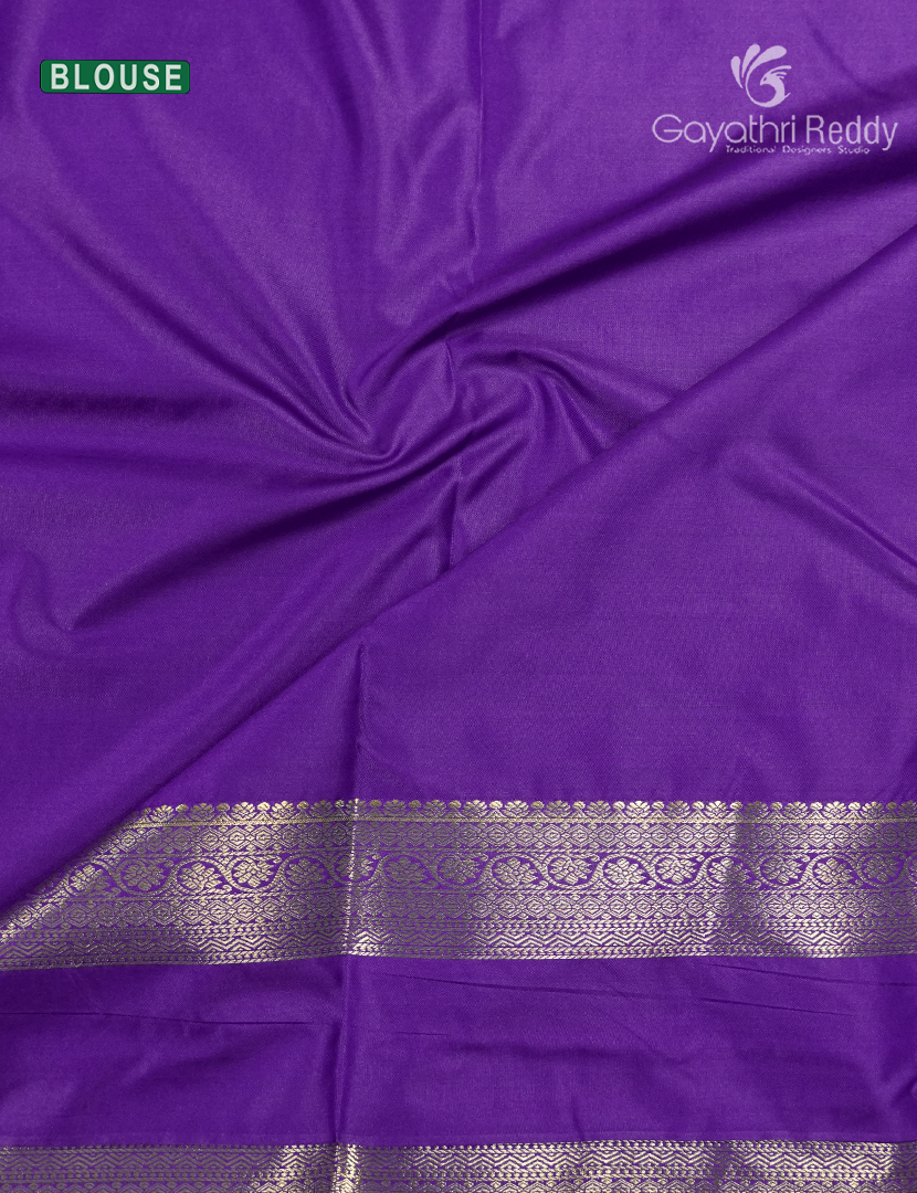 Semi Kanchipuram Silk Saree in Purple