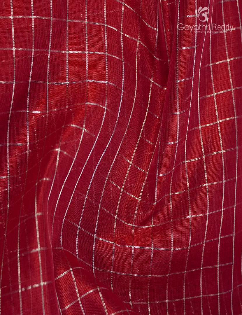 Pure Arani Sico Saree in Deep Red
