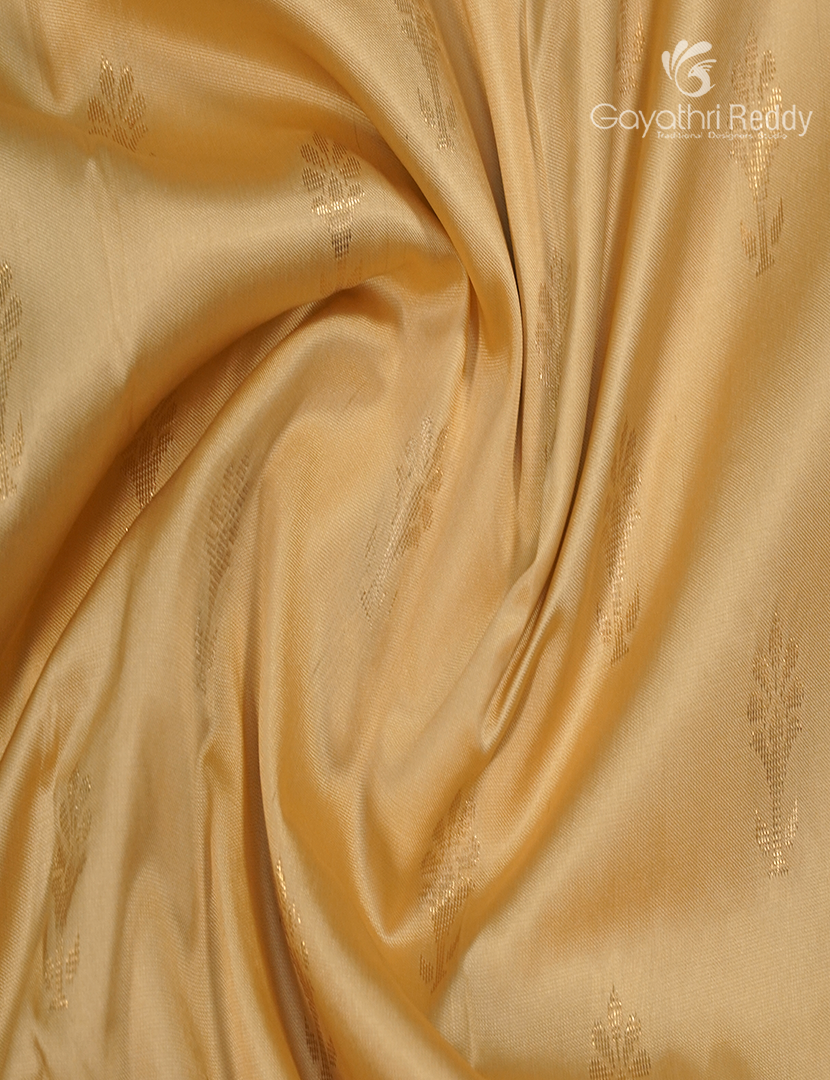 Semi Banaras Katan Silk Saree in Golden Beige