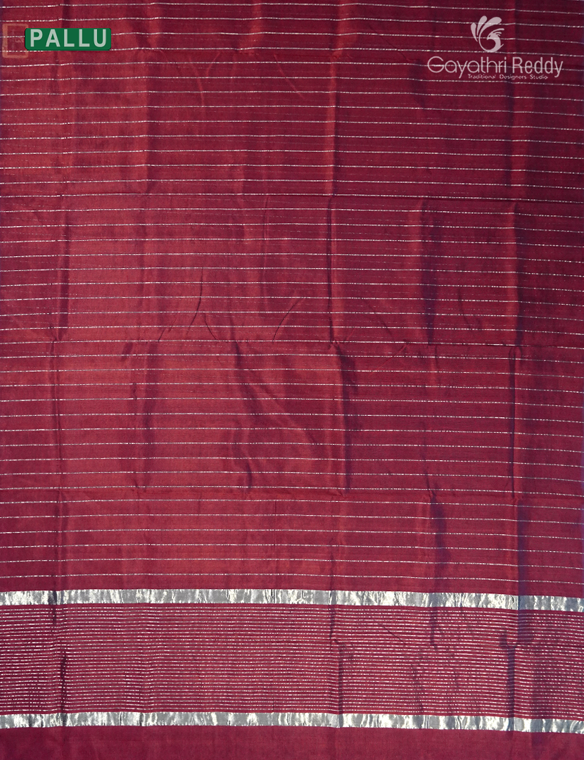 Pure Arani Sico Saree in Deep Maroon