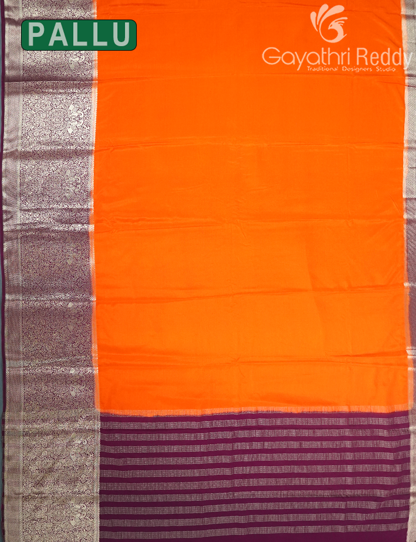 SEMI MYSORE CRAPE SAREE-SMC343