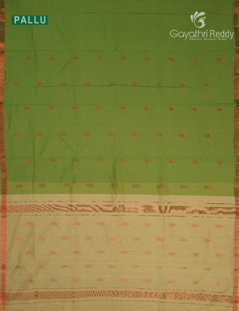 Sico Saree in Leaf Green and Light Yellow