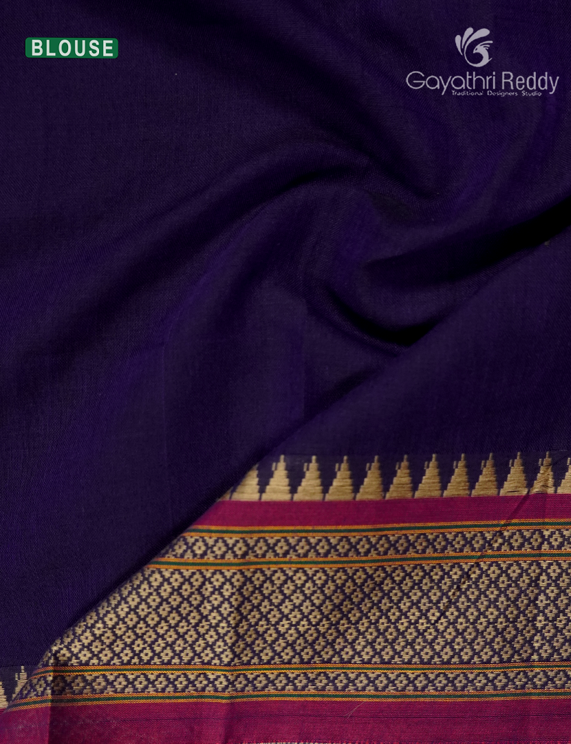 Pure Narayanpet Cotton Saree in Deep Violet
