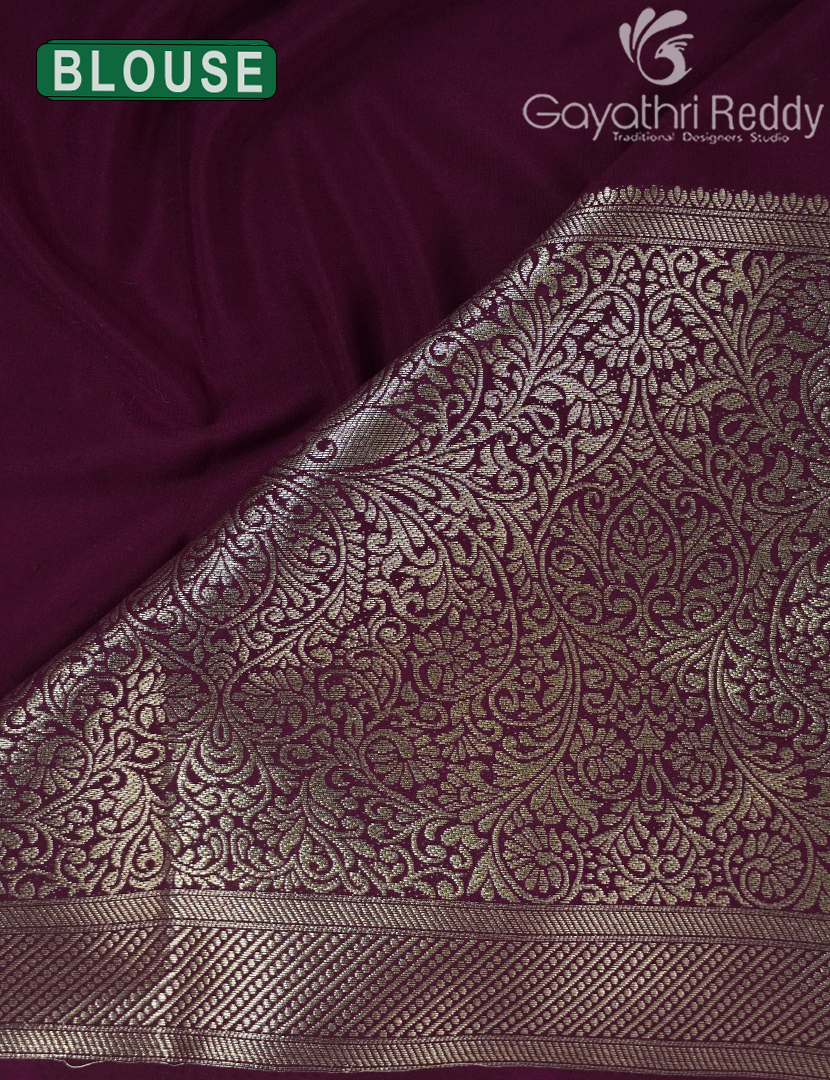 SEMI MYSORE CREPE SAREE-SMC343