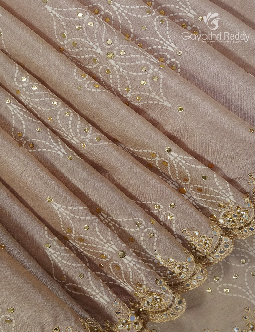 Pure Desi Tussar Fancy Saree in Golden Ivory