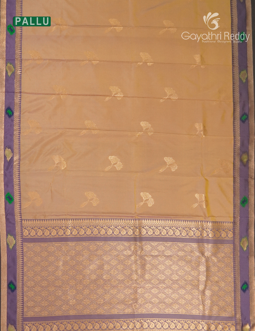 Semi Kanchipuram Art Silk Saree in Peach