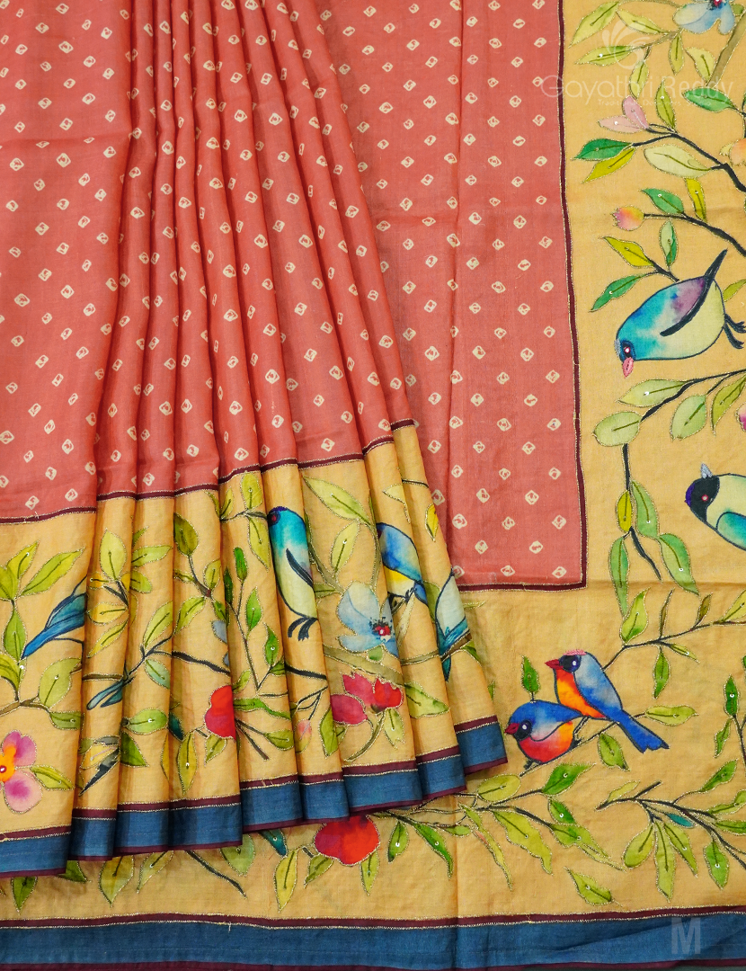 PURE DESI TUSSAR HEAVY HANDWORK-TS1350