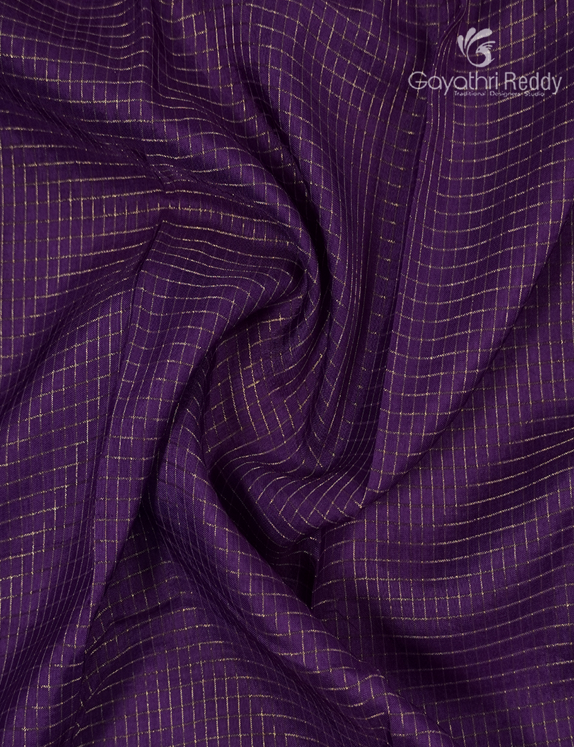 Semi Mysore Crepe Saree in  Purple