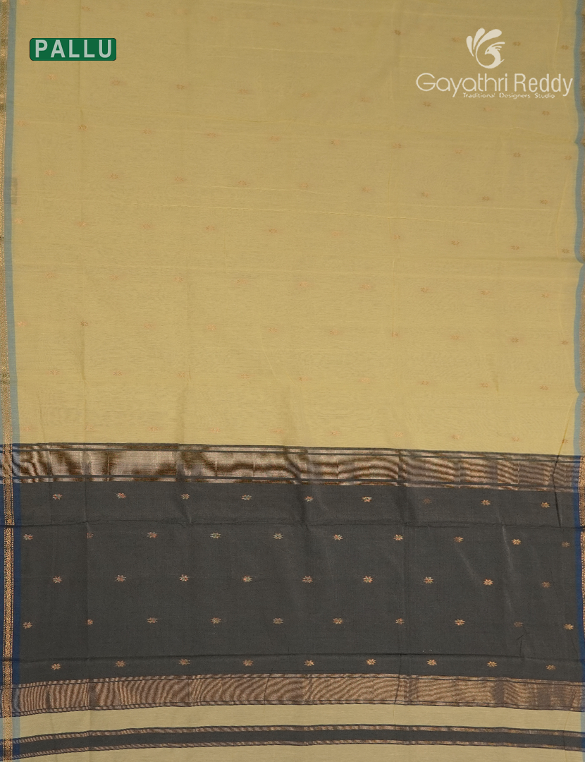 Sico Saree in Yellow and Ash Grey