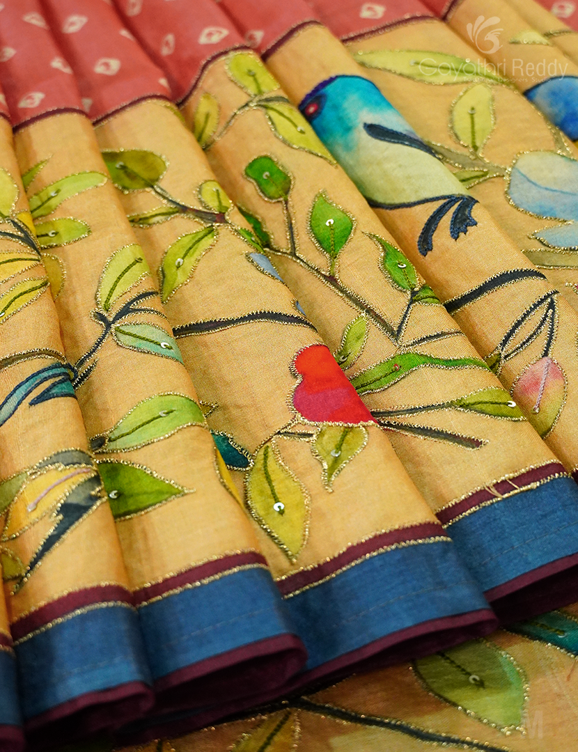 PURE DESI TUSSAR HEAVY HANDWORK-TS1350