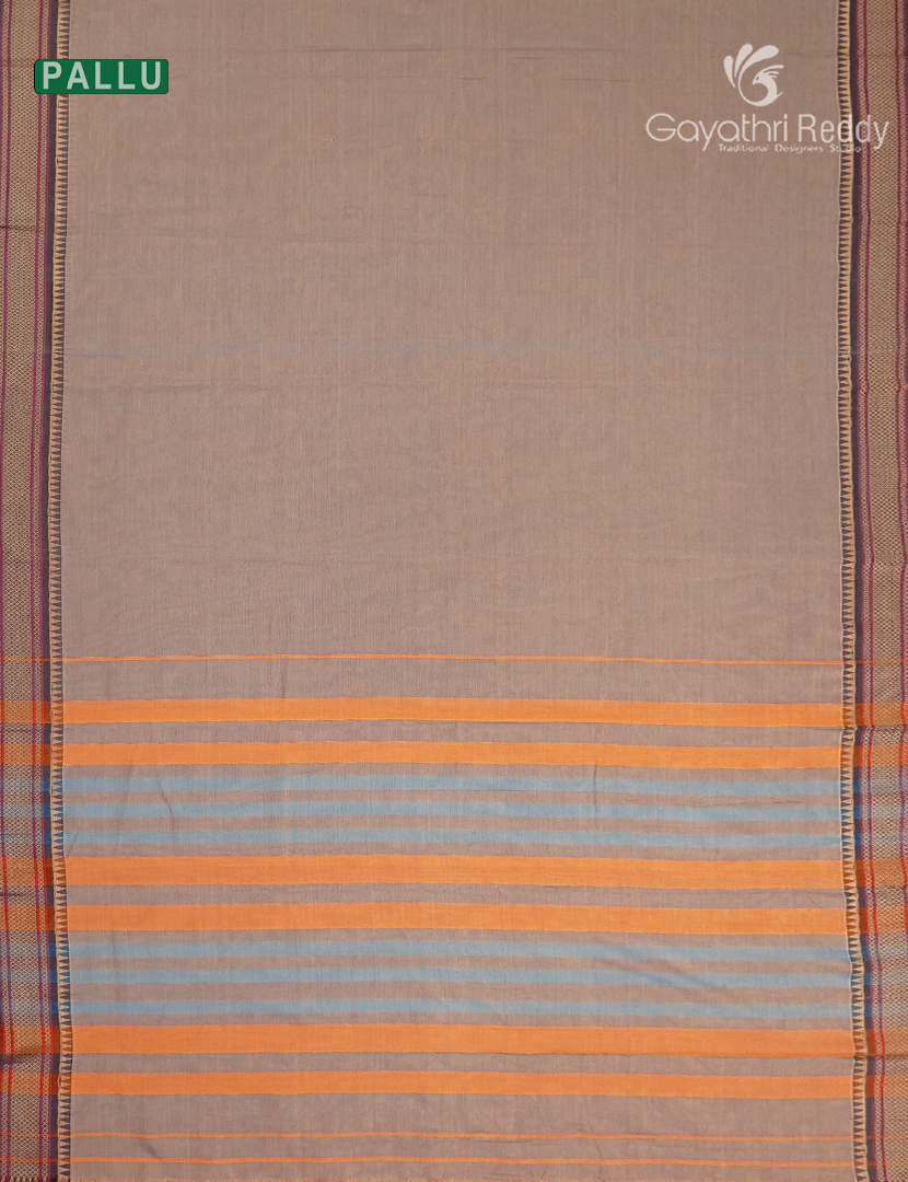 Pure Narayanpet Cotton Saree in Light Beige