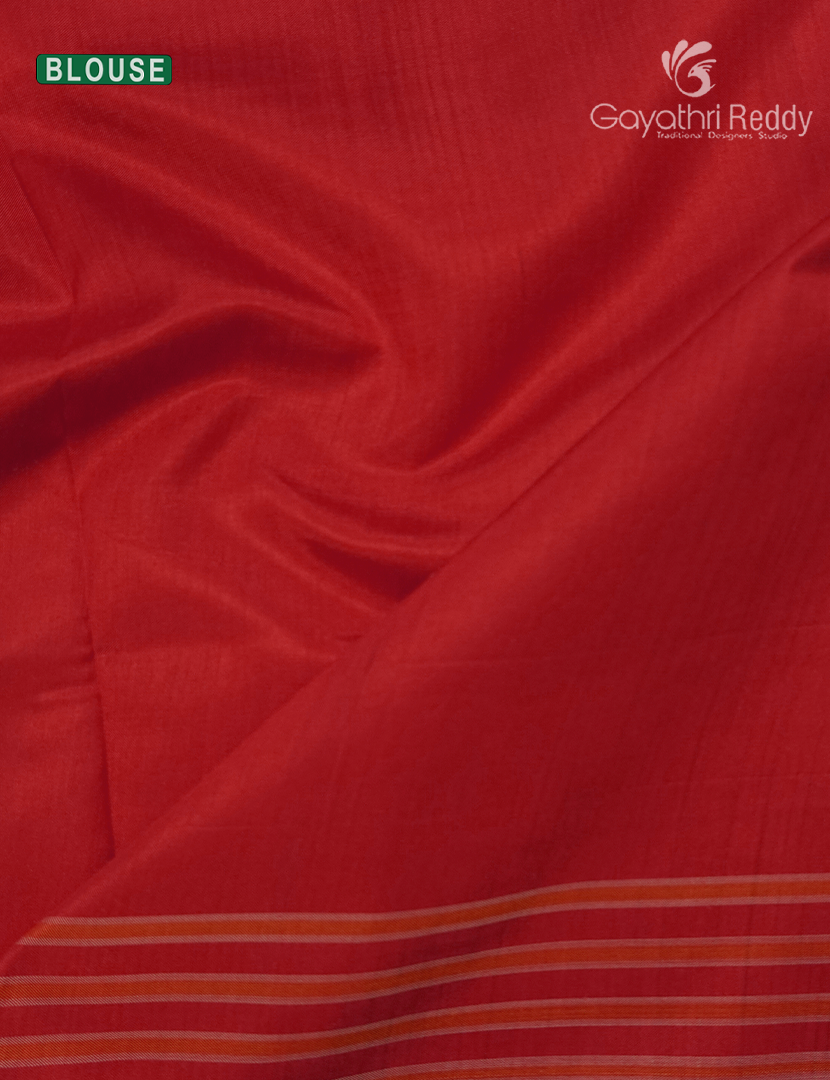 Pure Ikat Silk Saree in Red