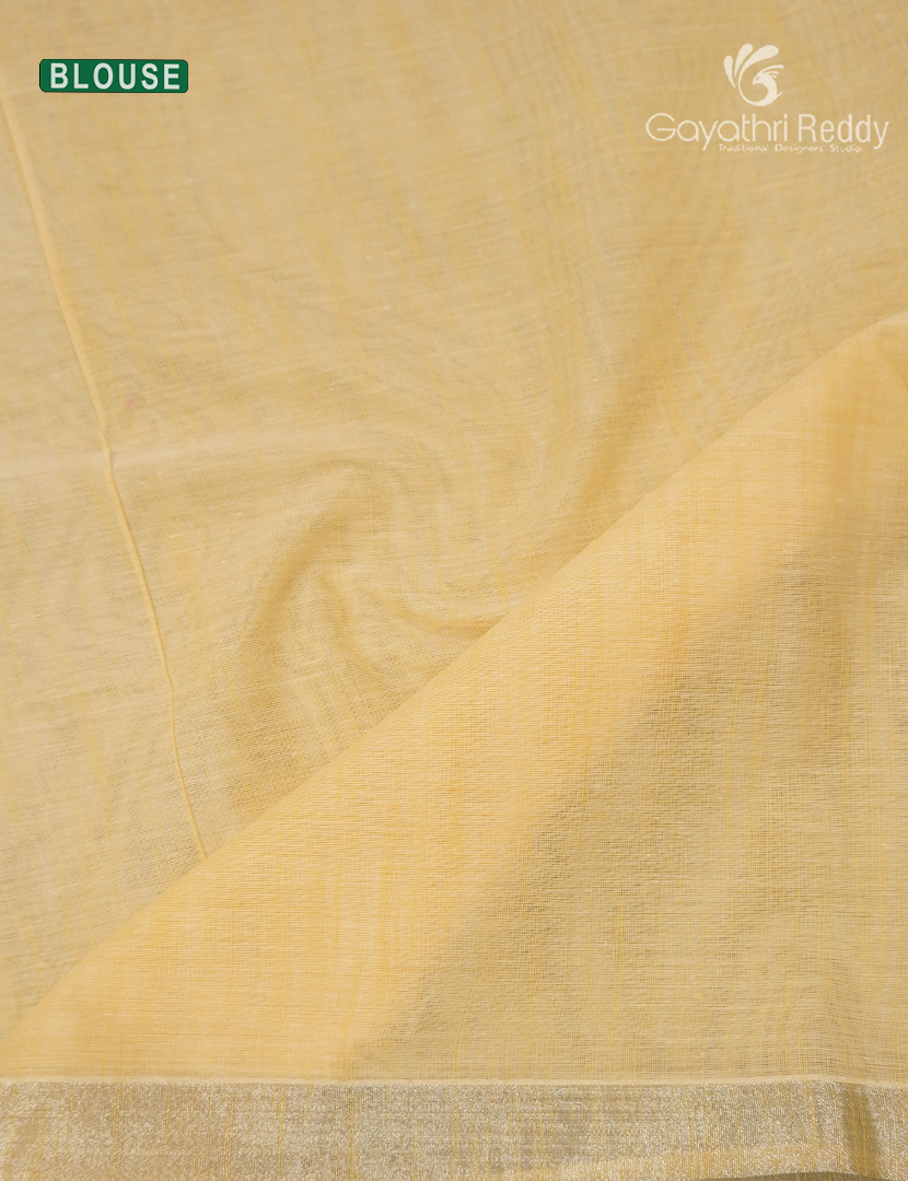 Pure Kanchi Cotton Printed Saree in Ivory