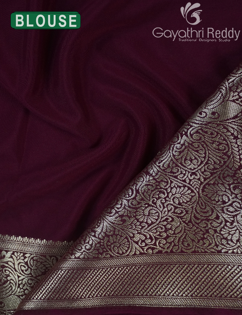 SEMI MYSORE CREPE SAREE-SMC344