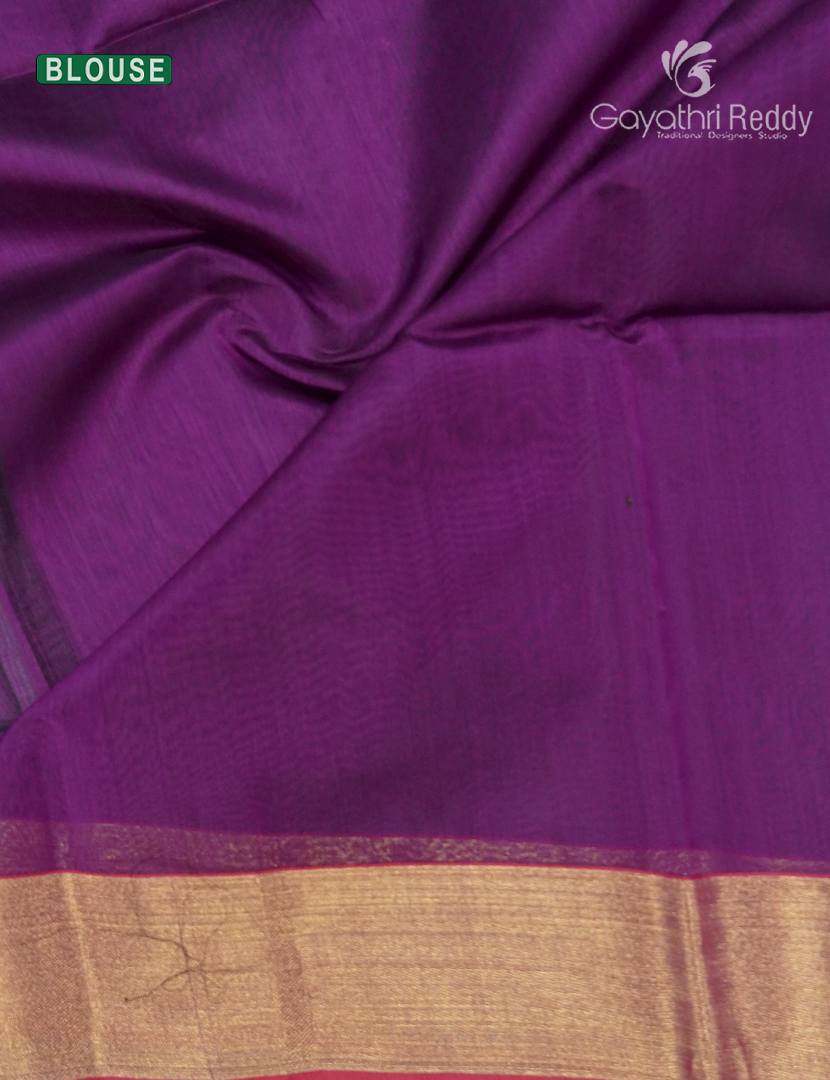 Pure Chanderi Sico Saree in Purple