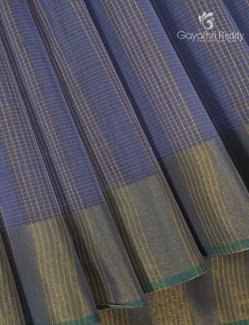 Semi Ikat Sico Saree in Powder Grey