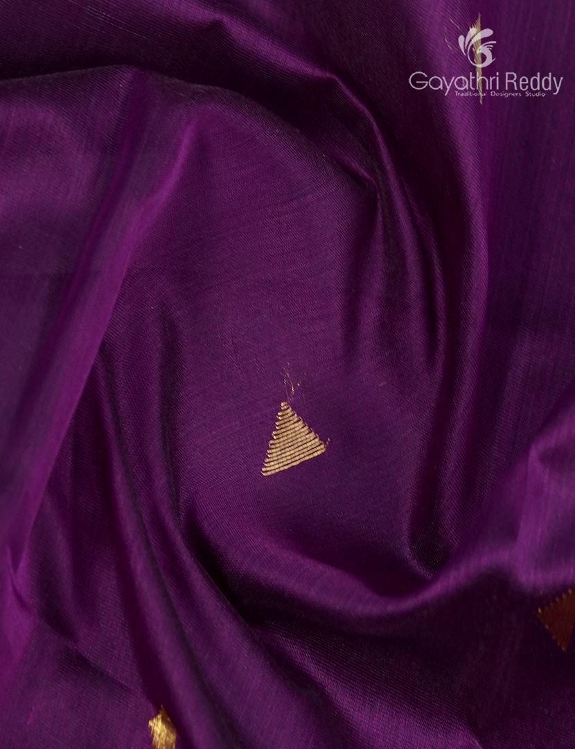 Pure Chanderi Sico Saree in Purple