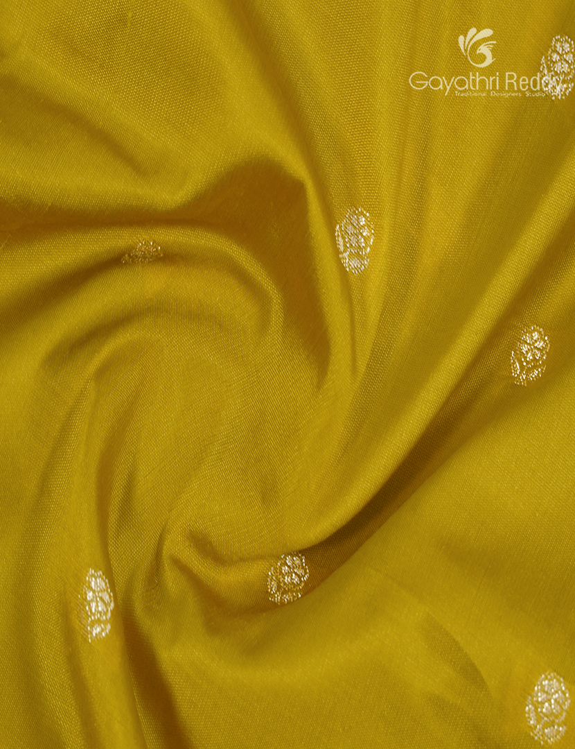 Semi Katan Silk Saree in Lime Yellow