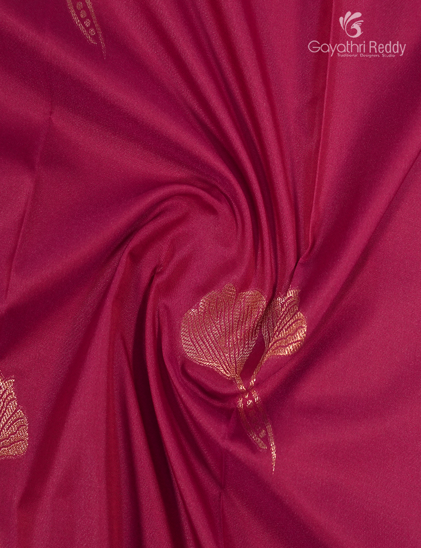 Semi Kanchipuram Art Silk Saree in Rani Pink