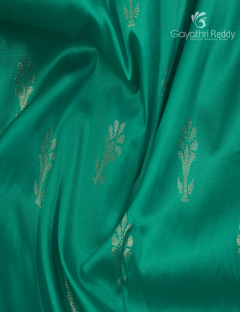 Semi Banaras Katan Silk Saree in Sea Green