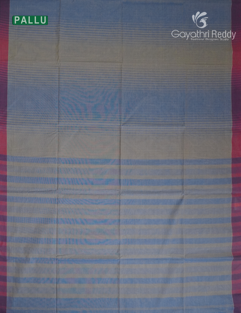Pure Handloom Cotton Saree in Grey