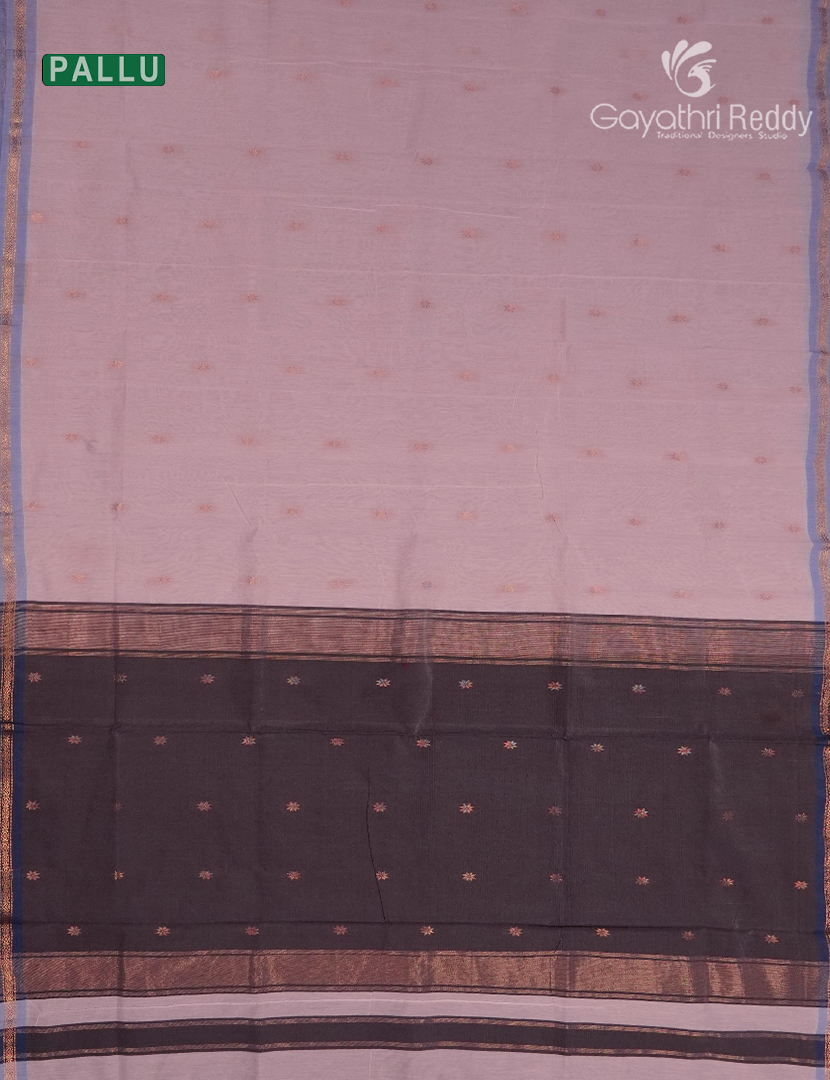 Sico Saree in Baby Pink and Deep Brown