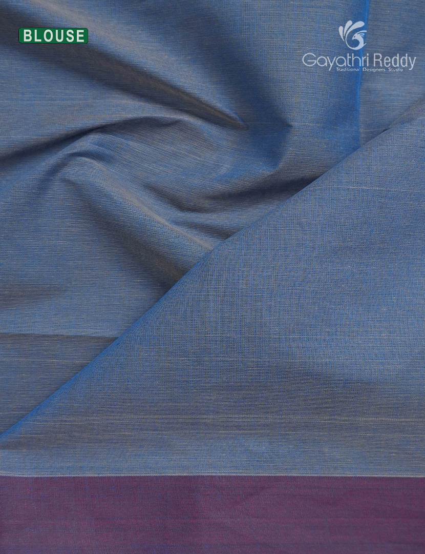 Pure Handloom Cotton Saree in Grey