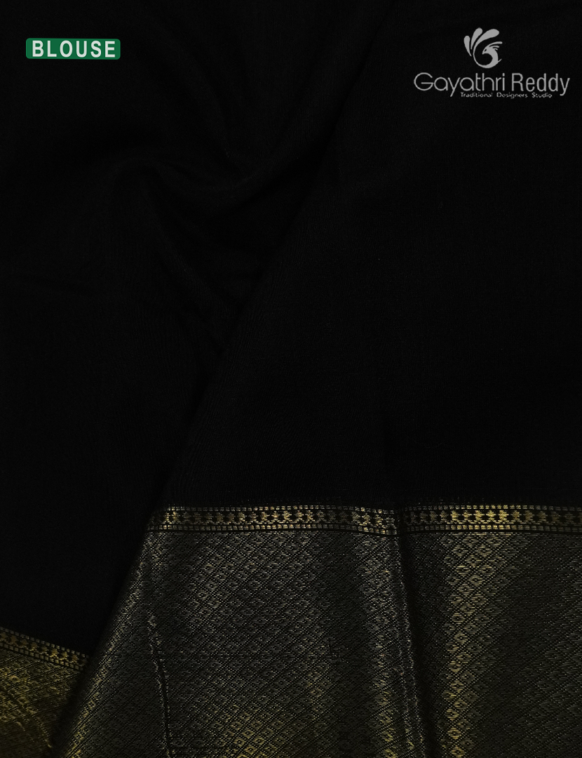 Pure Chanderi Sico Saree in Black