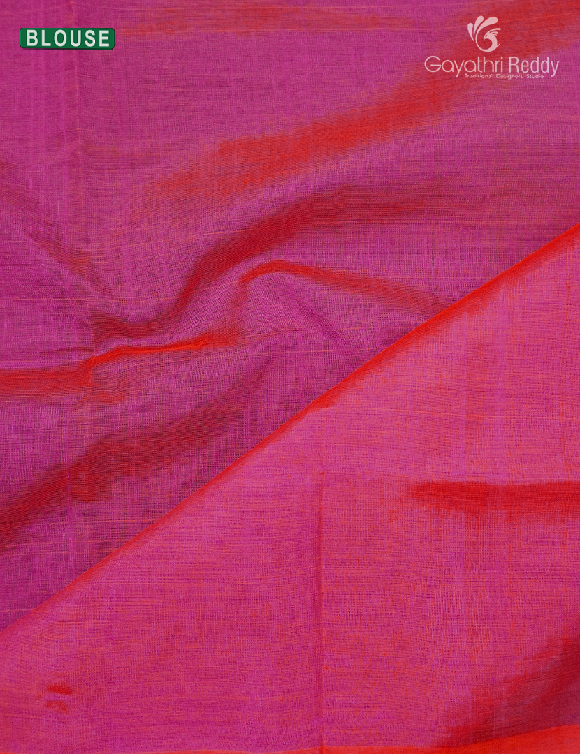 Pure Arani Sico Saree in Peach Pink