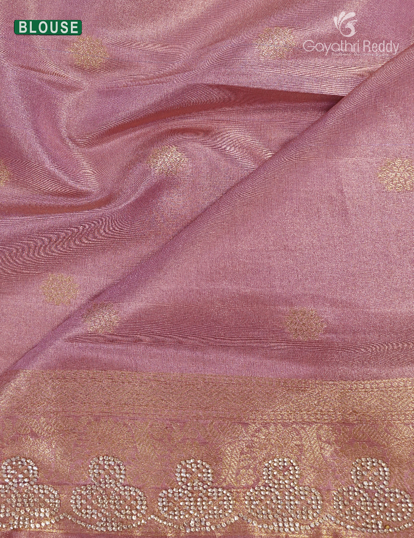 Semi Kanchipuram Silk Fancy Saree in Baby Pink