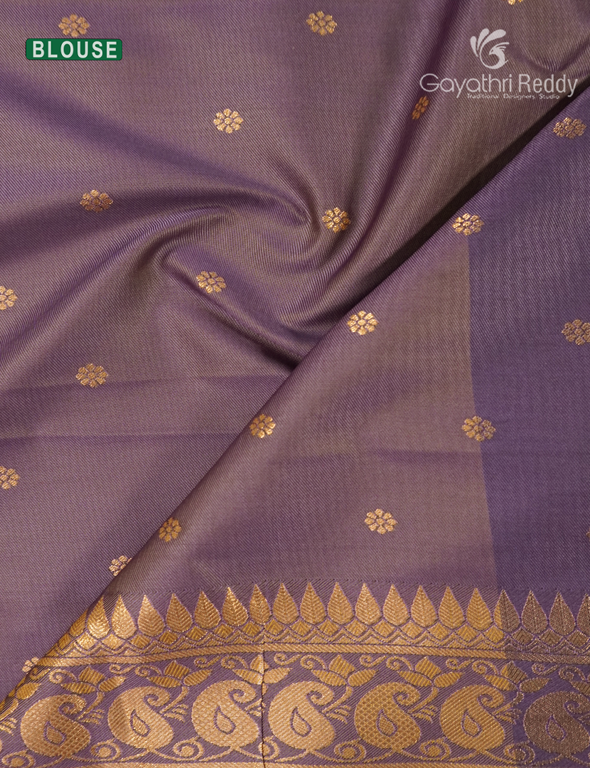Semi Kanchipuram Art Silk Saree in Peach