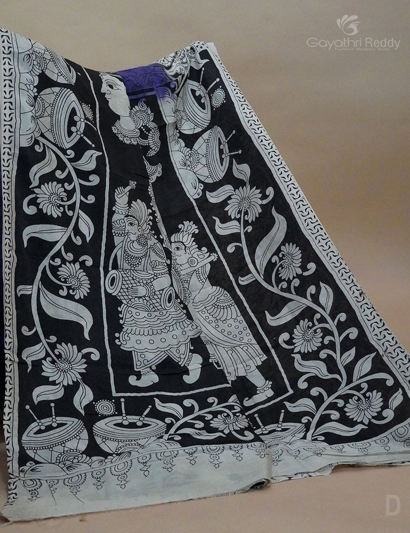 PURE KALAMKARI  KADI  SILK -KKS5