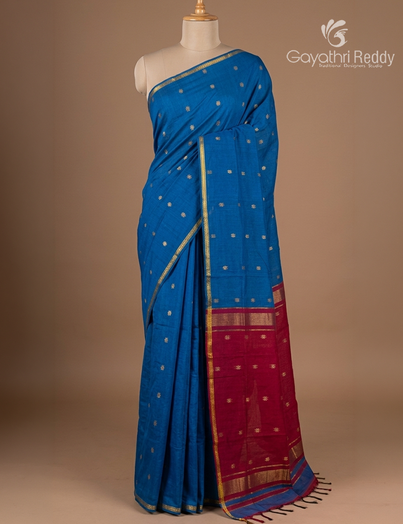 Sico Saree in Blue and Red