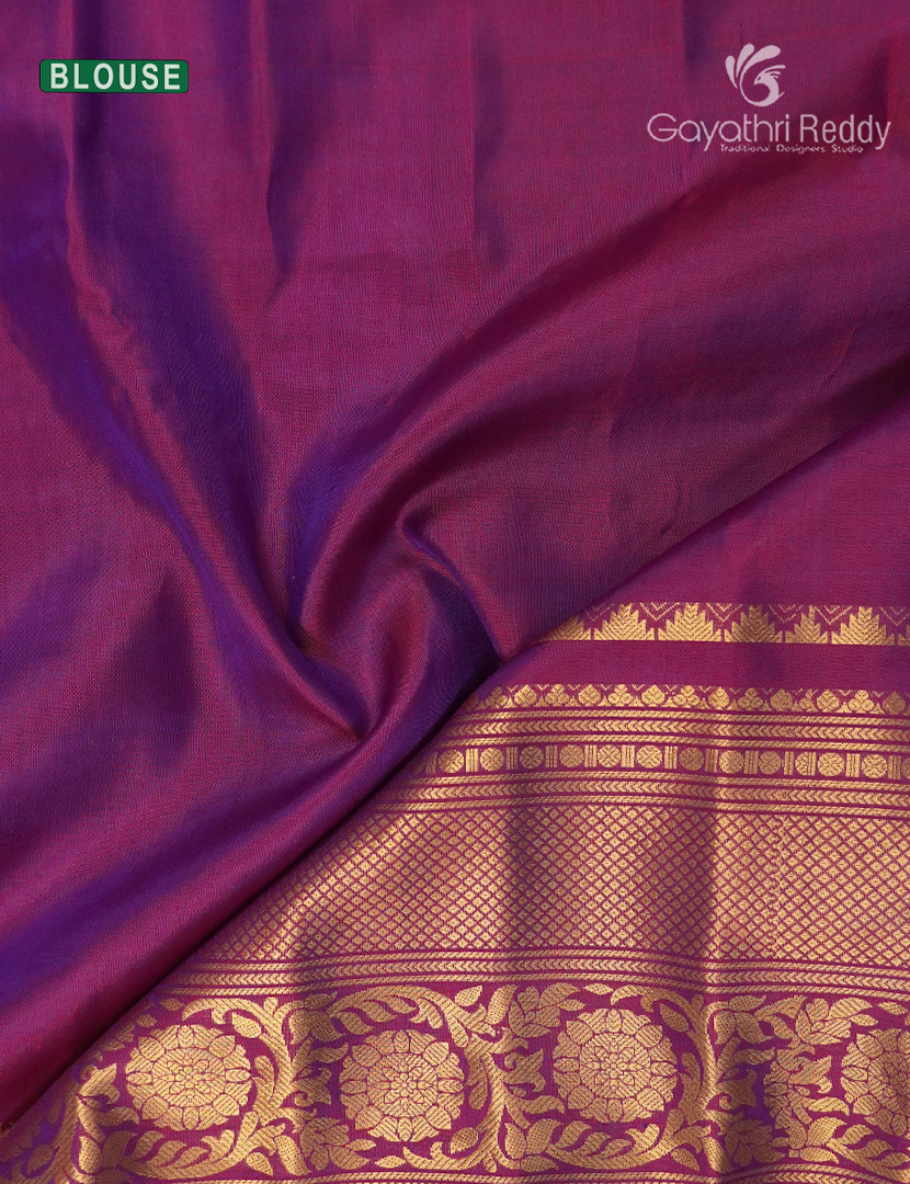 Pure Gadwal Silk Saree in Deep Magenta
