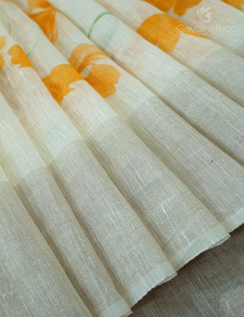 PURE LINEN SAREE-L1345