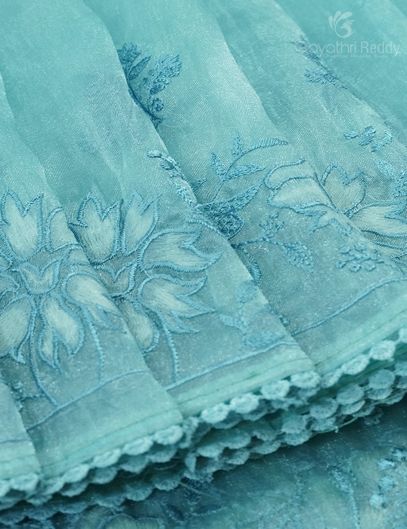 GLASS ORGANZA HANDWORK SAREE-FO716